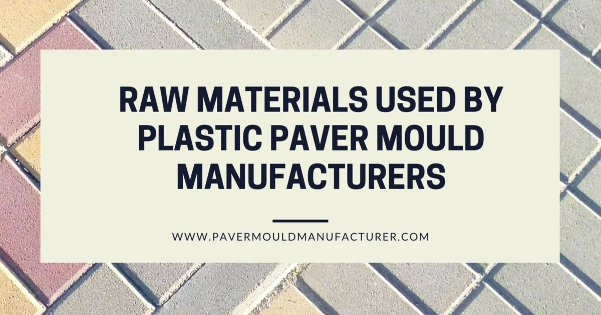 Plastic Paver Mould Manufacturer